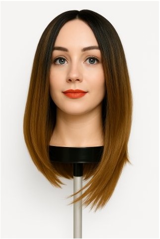 Kvalitná dámska parochňa - hnedá, 40 cm